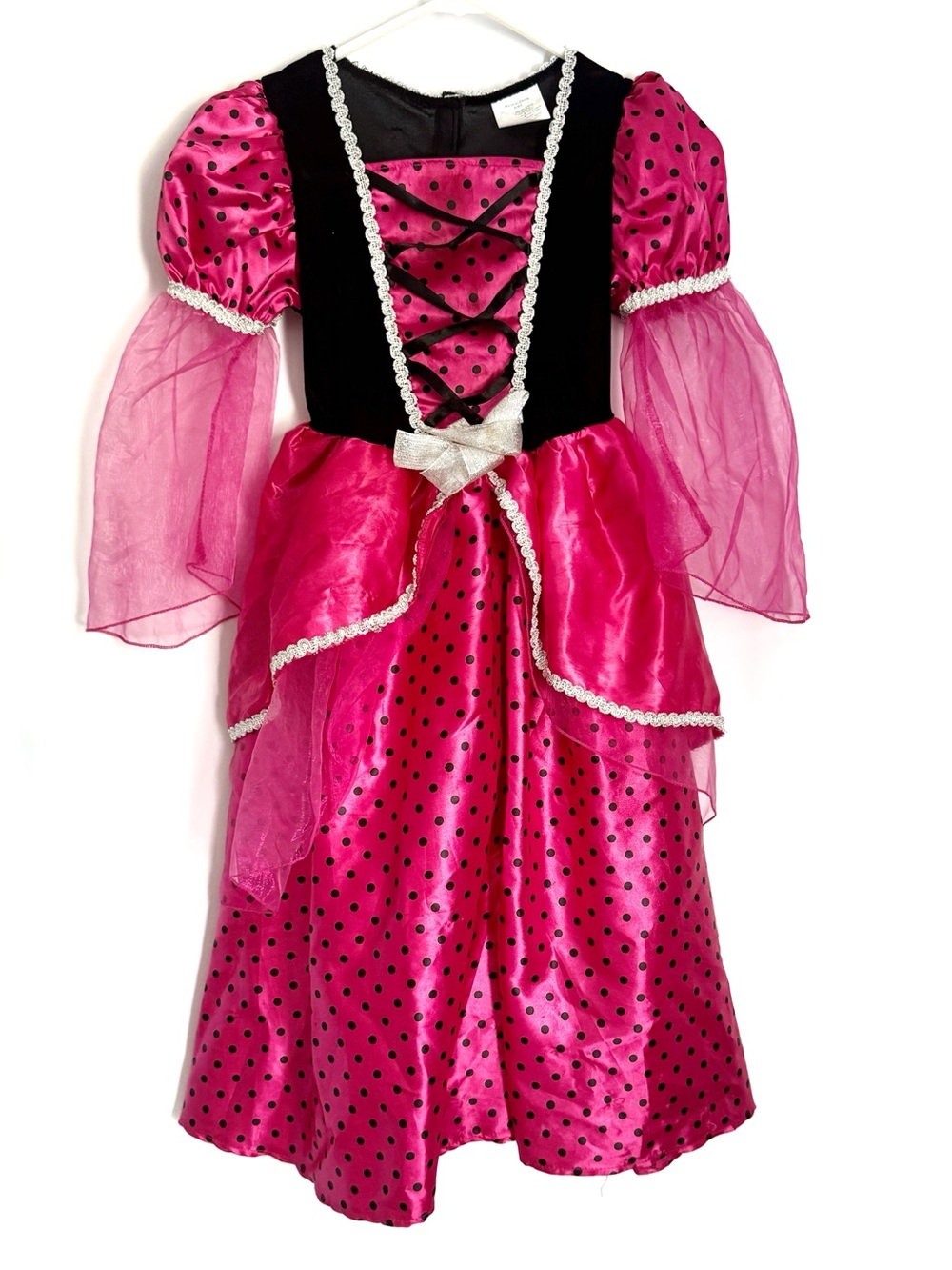 Candy Witch Gothic Black Pink Costume Child Kids Size 6-8 Youth Dress Hat